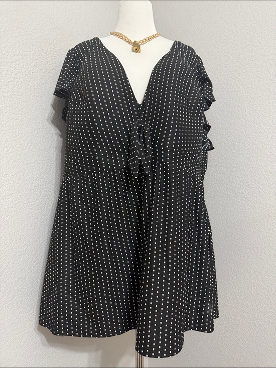 Swim By Cacique Other - Swim by Cacique Black and White Polka Dot Swim Top Plus Size 28